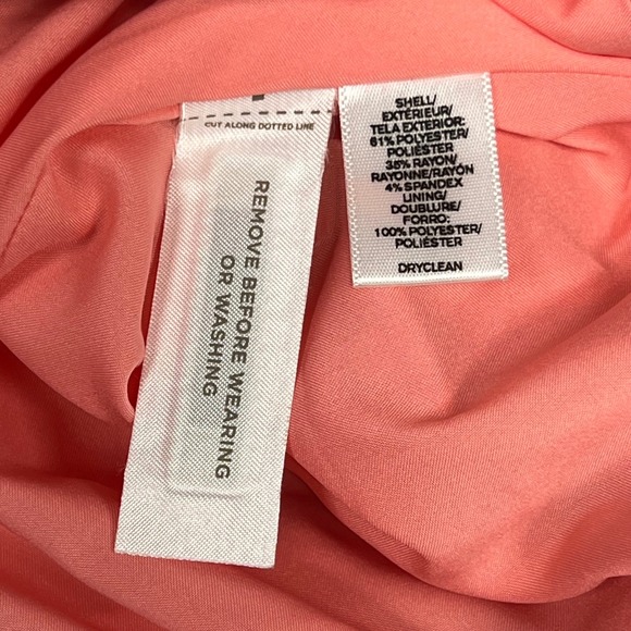 LOFT Coral Skirt A-Line Laser Cut Hem Career‎ Party Size 8 - Picture 5 of 9